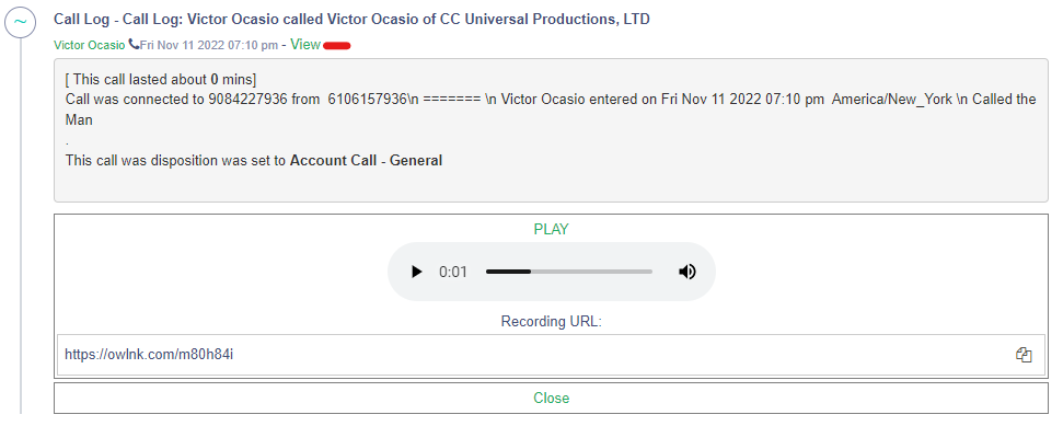 Viewing Contact Call Logs - #LucidTracLearn - Recordings